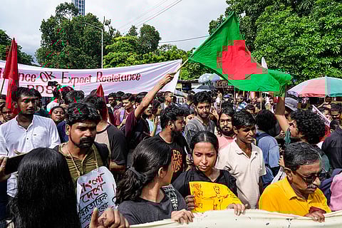 Students protest rally in Kolkata